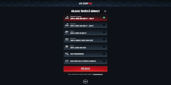 Glorion Casino registracia na mobile
