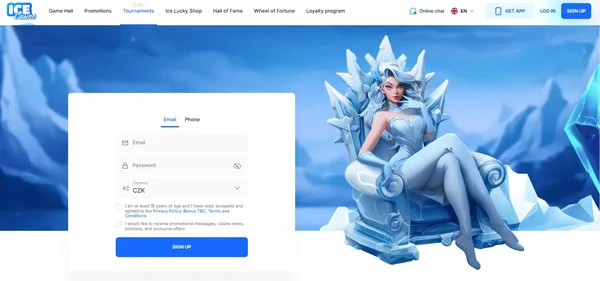 IceCasino registracia na mobile